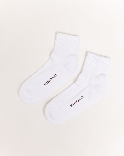Nízké ponožky z organické bavlny 2-pack bielá