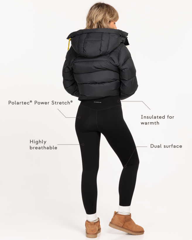 LOTTIE Polartec® zateplené legíny černá