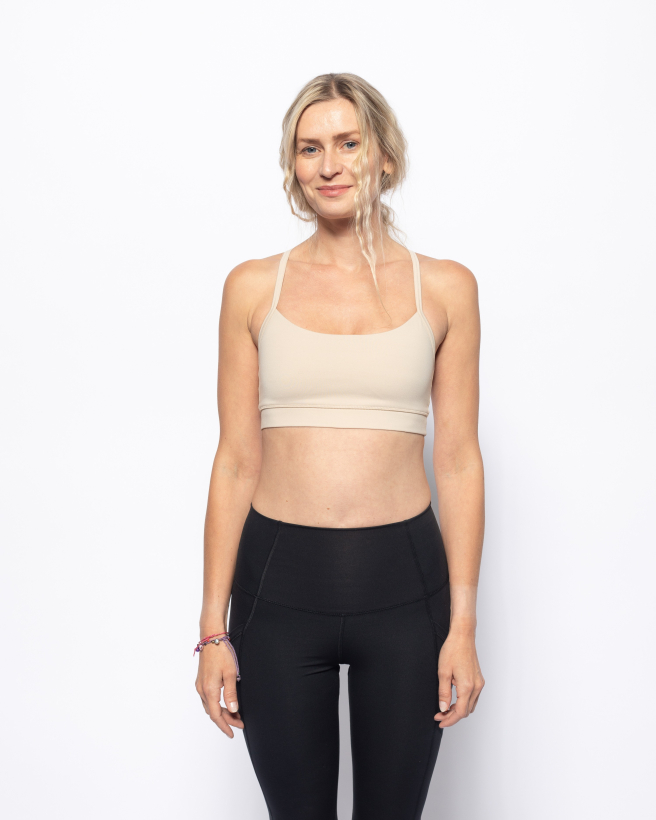 BIBI body sportovní podprsenka béžová | Kinoko