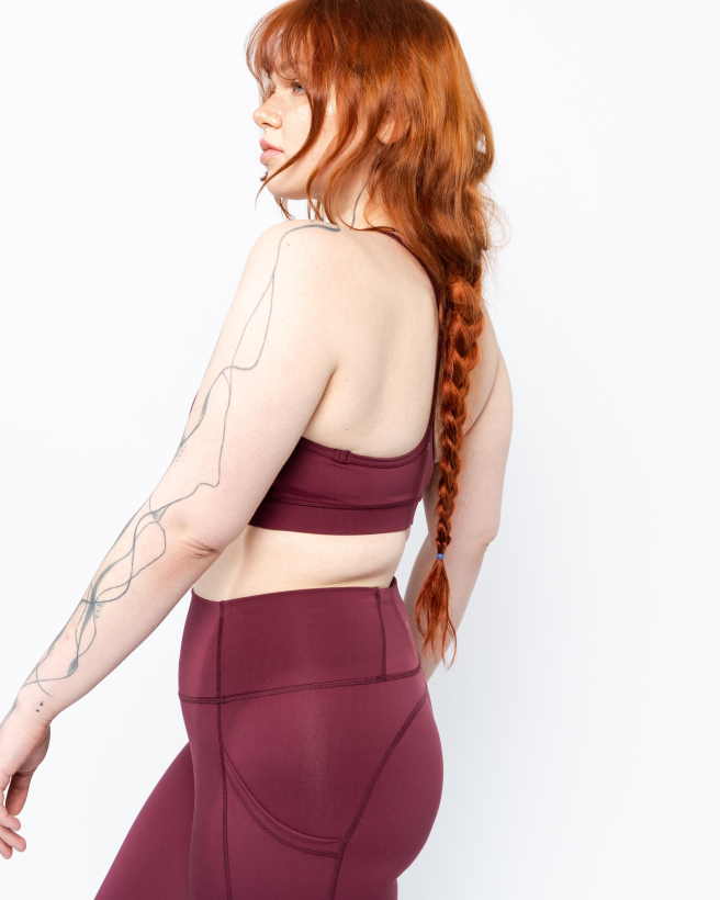 BIBI body sportovní podprsenka bordová